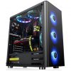 Thermaltake V200 Tempered Glass RGB Edition táp nélküli ablakos Mid Tower számítógépház fekete