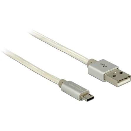 Delock USB-A 2.0 -> USB-B 2.0 micro M/M adatkábel 2m fehér