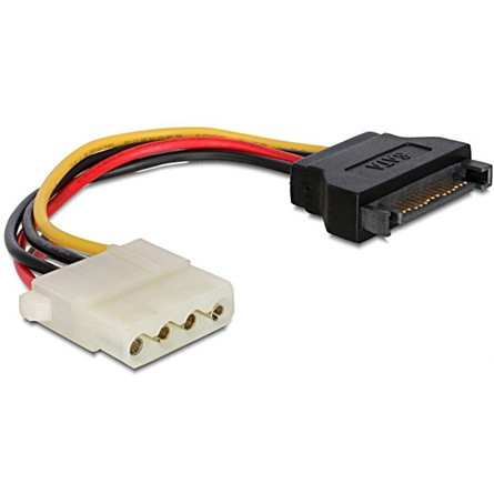 Gembird SATA Power -> Molex Power 4pin M/F tápkábel 0.15m