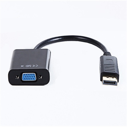 Gembird Displayport -> VGA M/F adapter 0.2m fekete