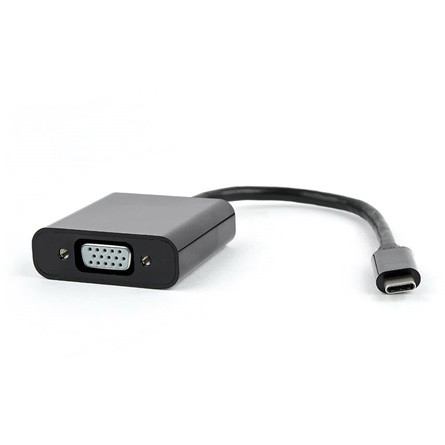 Gembird USB-C -> VGA M/F adapter 0.2m fekete