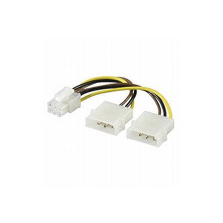 OEM 2db Molex Power 4pin -> Power 6pin M/F adapter