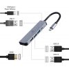 Gembird A-CM-COMBO5-03 5-port 87W USB-C dokkoló szürke