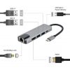 Gembird A-CM-COMBO5-04 5-in-1 5-port 87W USB-C dokkoló szürke