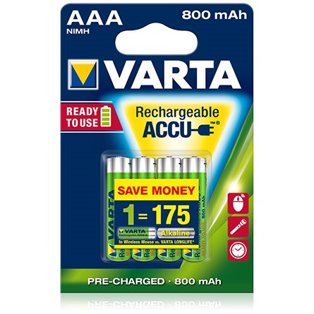 Varta Ready to Use AAA (LR03) 800mAh NiMH akkumulátor 4db (R2U)