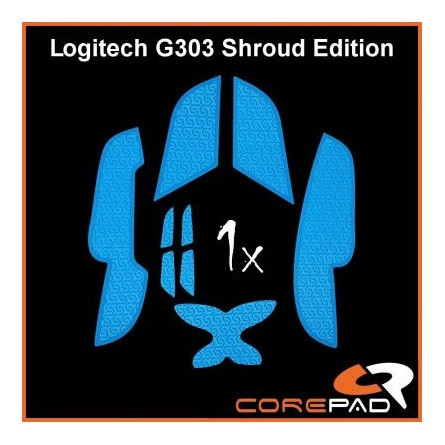 Corepad Logitech G303 Shroud Edition gaming Soft Grips kék