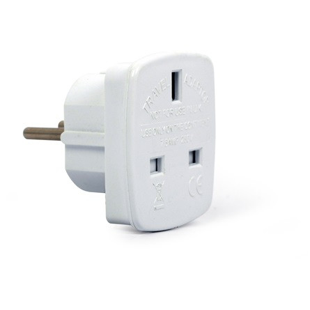 Gembird UK socket to EU plug adapter