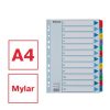 Regiszter, karton, A4, 1-12, ESSELTE "Mylar"