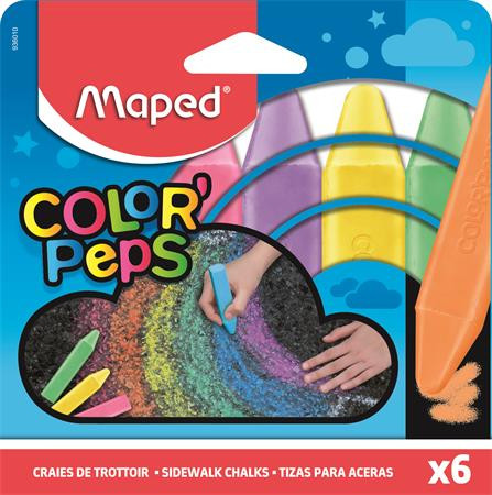 Aszfaltkréta, MAPED "Color'Peps", 6 különböző szín