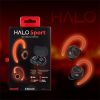 Fülhallgató, vezeték nélküli, Bluetooth, mikrofonnal, LED-es fülhallgató, MAXELL "Halo Sport", fekete