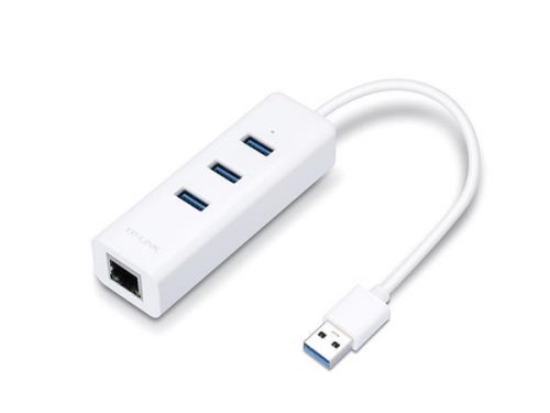 USB elosztó-HUB és ethernet átalakító, 3 port, USB 3.0, TP-LINK "UE330"