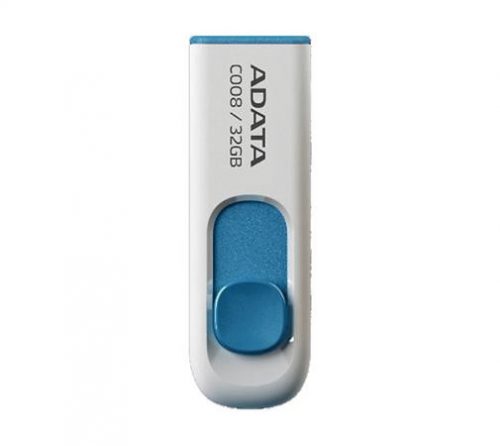 Pendrive, 32GB, USB 2.0, ADATA "C008", fehér